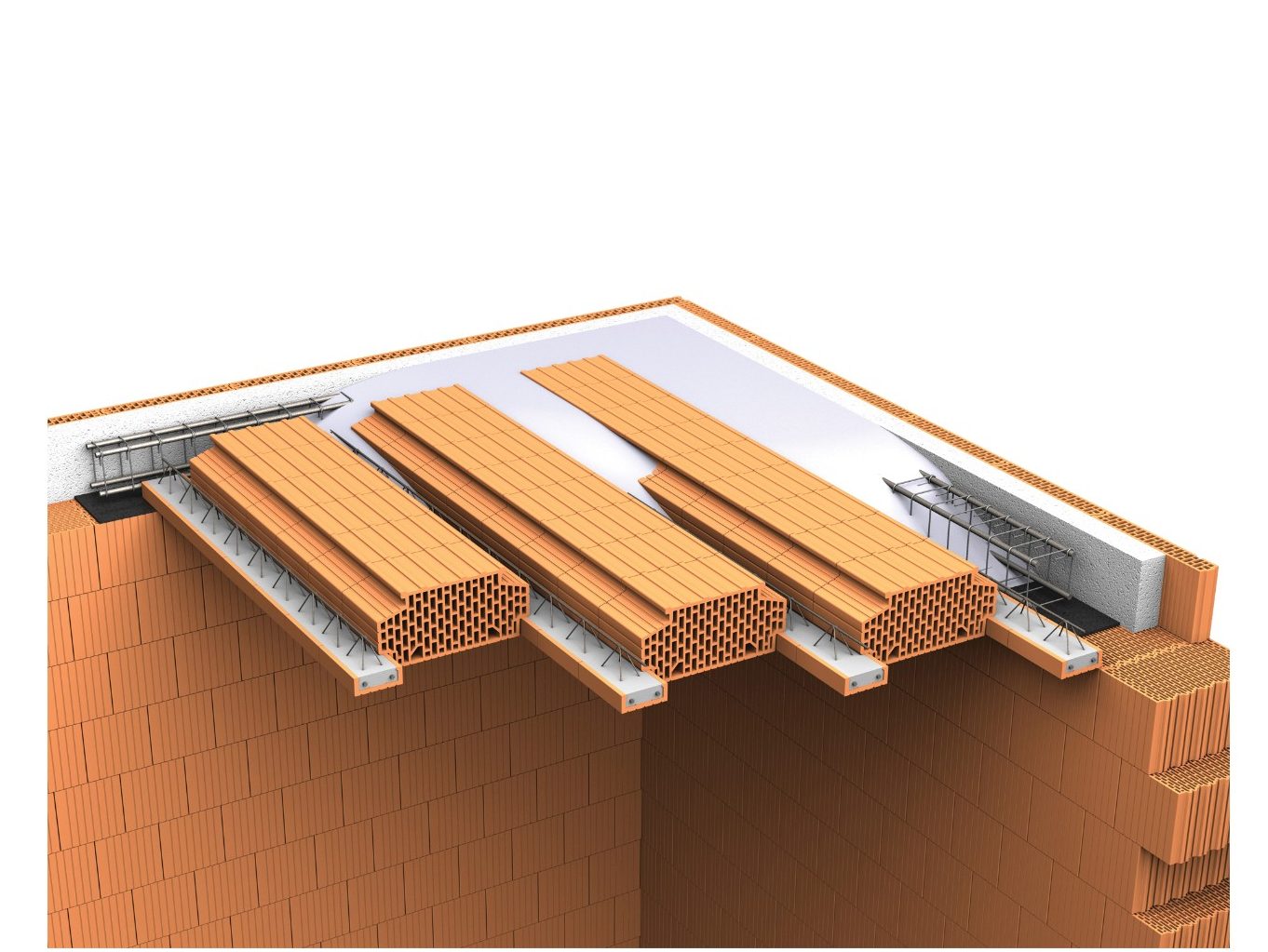 Porotherm strop bez nadbetonávky | MIAKO 25 BNK
