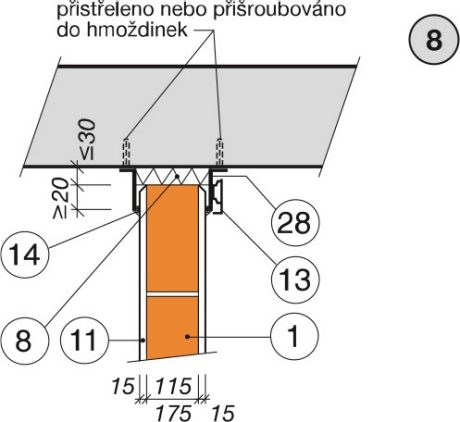 Připojení zvenku příčky